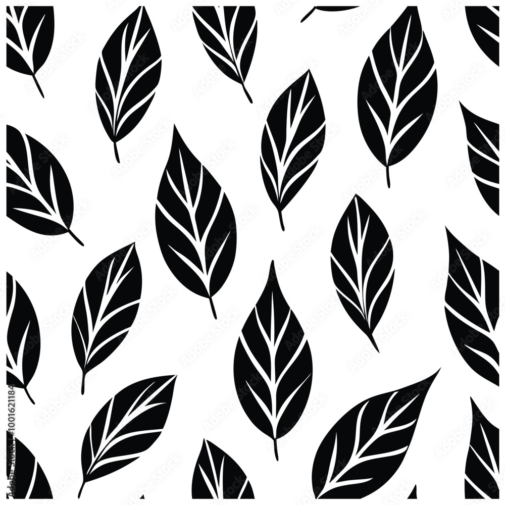 Fototapeta premium Seamless Watercolor Leaf Patterns.