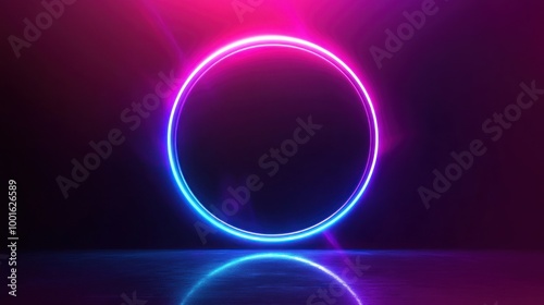 Neon Circle Abstract