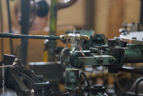 Processing line of big light bulb factory.