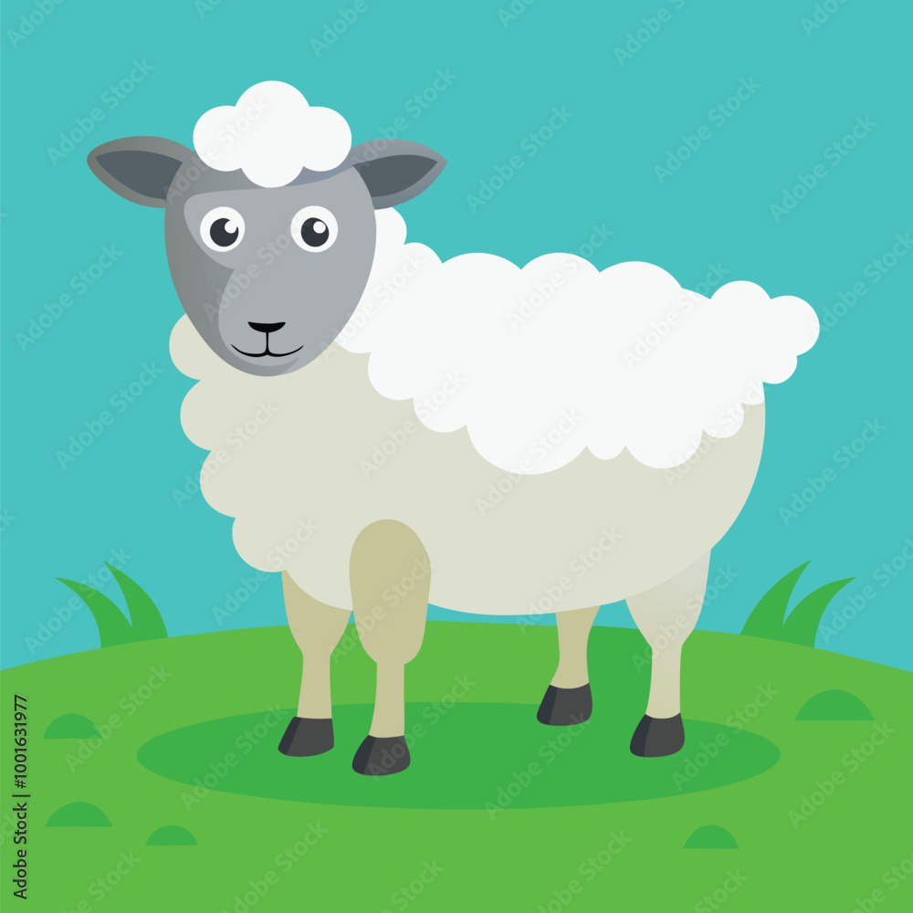 Cute sheep vector illustration cartoon character Cute sheep vector illustration cartoon character