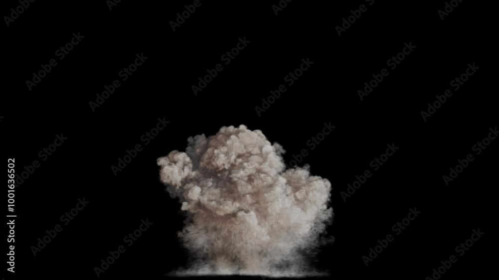 Large explosion on transparent background long shot
3d rendering of fire explosion simulation with alpha channel (transparent background)
