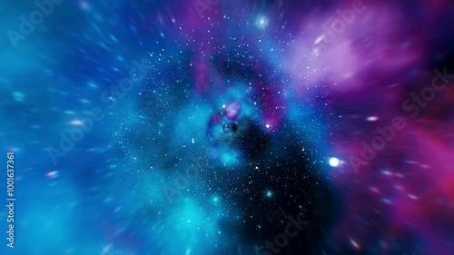 blue and purple background with stars
