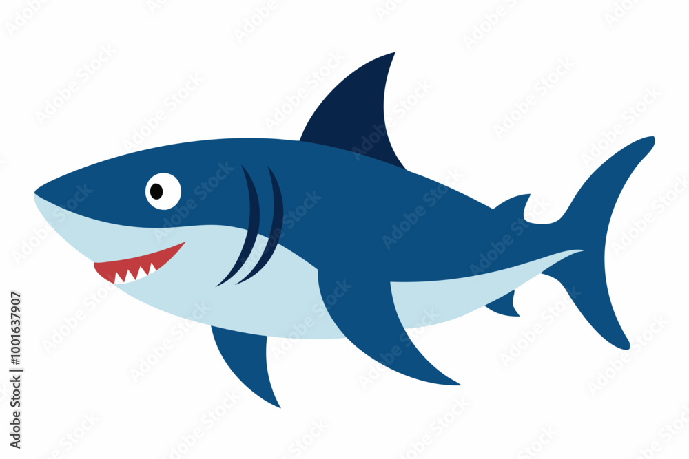 Sand tiger shark fish vector illustration on a white background Sand tiger shark fish vector illustration on a white background