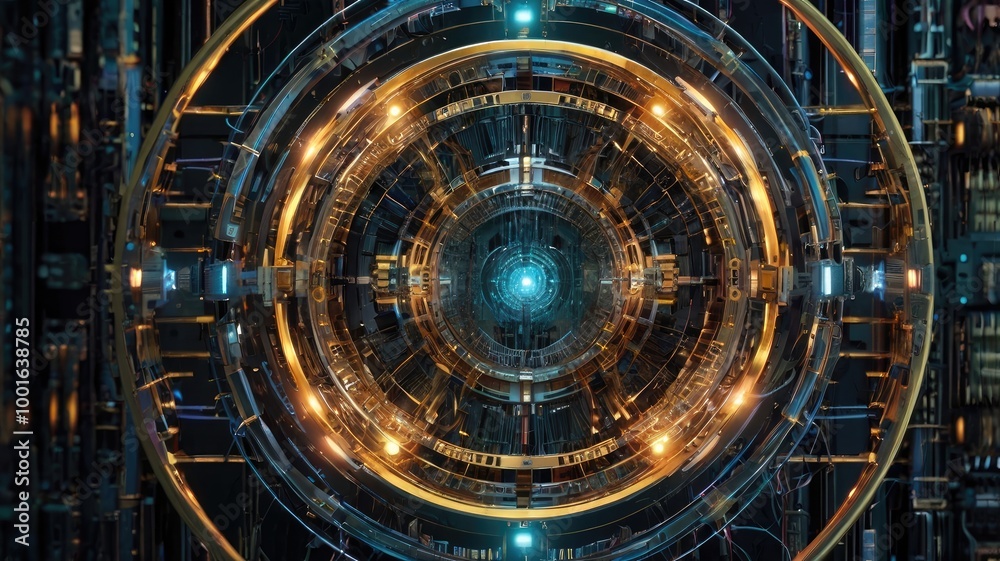 Fototapeta premium Concept of electronic internet network with communications 