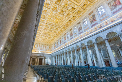 Obraz na płótnie Basilica di San Paolo fuori le mura a Roma. La religione cattolica. w salonie
