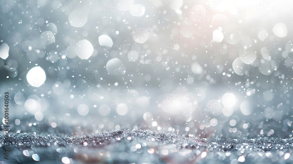 Background with snowflakes and bokeh effect Background with snowflakes and bokeh effect