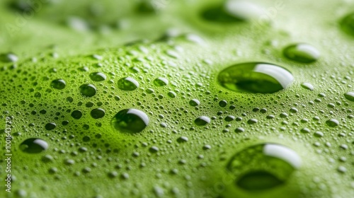 Detailed macro of matcha tea showing vibrant green foam and smooth texture photorealistic shot, super macro shot  photo