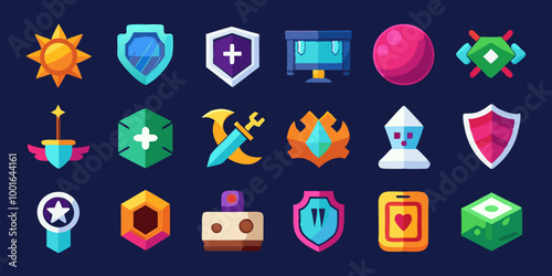 Set of Game Asset Icons - High-Quality Gaming Icons Collection