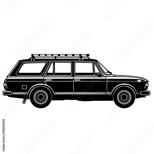 vector sedan car, station wagon car 