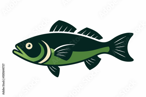 Smallmouth bass fish vector design on a white background