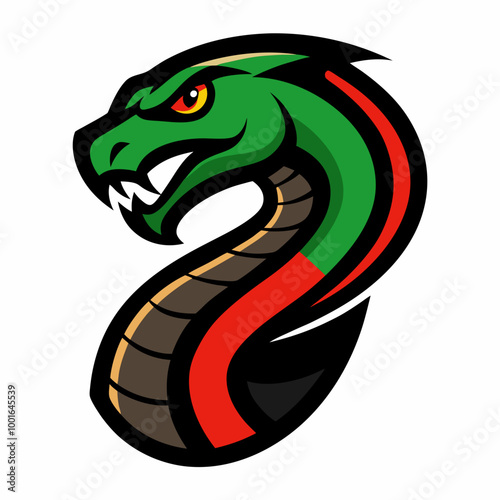 Snake Mascot Logo Vector Illustration for SVG, Cricut, and Silhouette Cutting Files