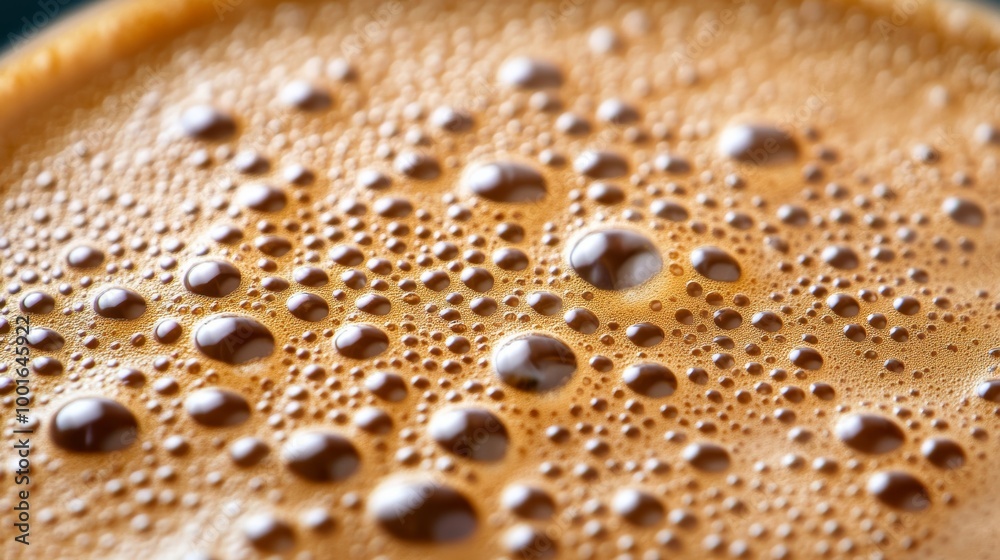 Macro of hot steaming coffee with foam and steam rising detailed surface texture photorealistic, super macro shot Macro of hot steaming coffee with foam and steam rising detailed surface texture photorealistic, super macro shot