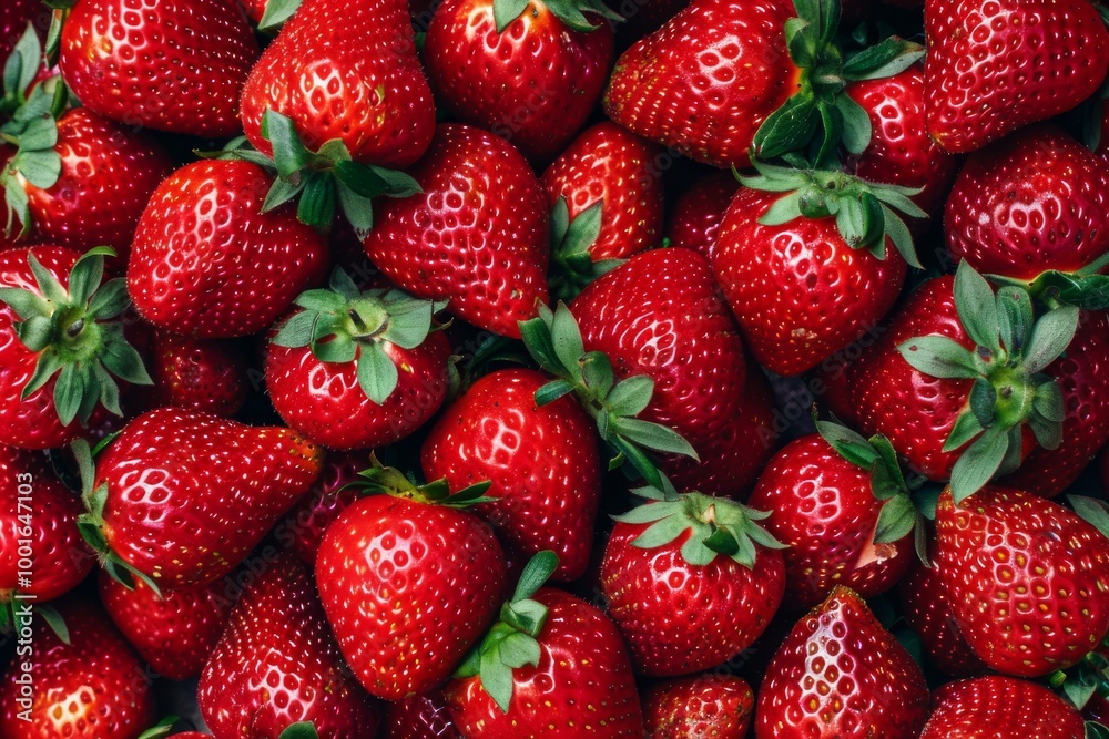 Ripe strawberries create a beautiful berry background. Top view Ripe strawberries create a beautiful berry background. Top view