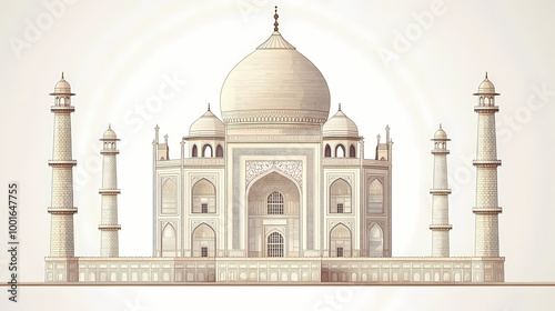 Taj mahal illustration. Taj Mahal. Illustration