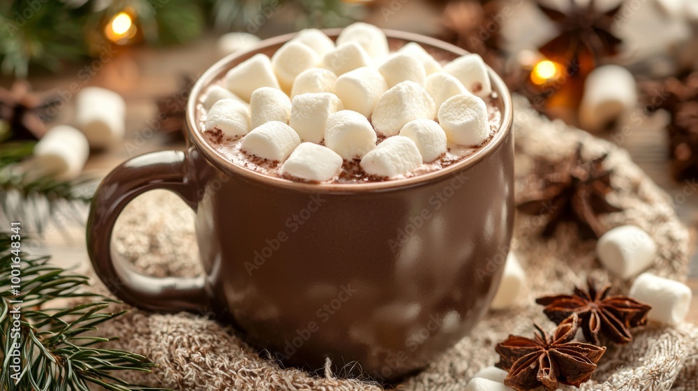Cozy mug of hot cocoa with marshmallows. Hot Chocolate Cozy mug of hot cocoa with marshmallows. Hot Chocolate
