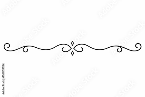 Abstract floral underline silhouette vector design perfect for elegant borders, dividers, and artistic projects.