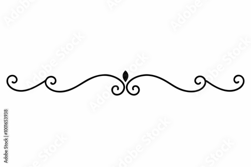 Abstract floral underline silhouette vector design perfect for elegant borders, dividers, and artistic projects.