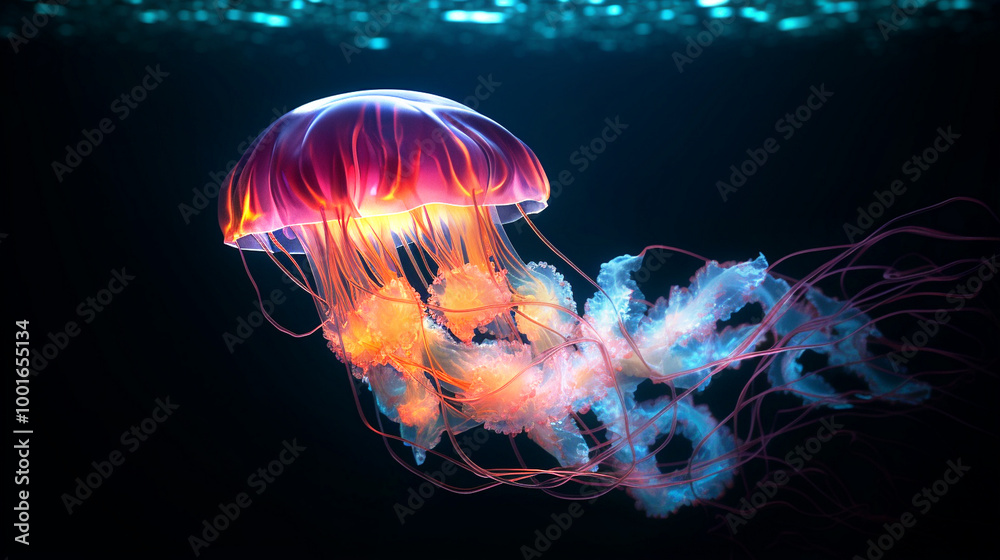 Obraz premium jellyfish in the water light