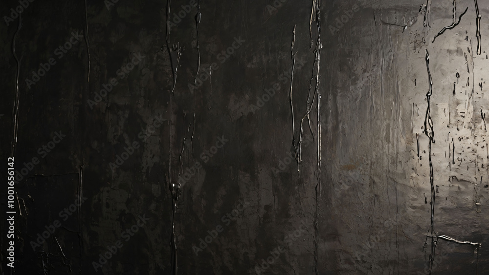 Dark, textured wall or surface with an edgy and modern appearance, this black or dark gray wall has a rugged, almost industrial aesthetic, with scratches and natural imperfections. Dark, textured wall or surface with an edgy and modern appearance, this black or dark gray wall has a rugged, almost industrial aesthetic, with scratches and natural imperfections.