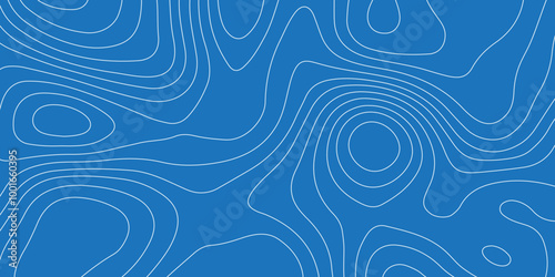 Abstract design with seamless pattern with lines topographic map. geographic mountain relief. the blue on white contours topography stylized height of the lines. geographic contour map paper texture.