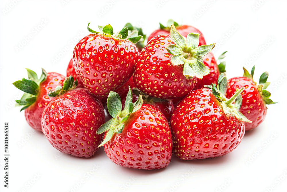 Plump strawberries isolated on white background Plump strawberries isolated on white background