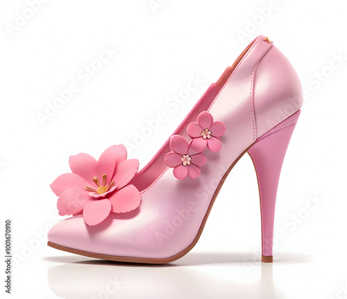 Different stylish high heeled shoes