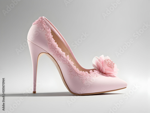 Different stylish high heeled shoes