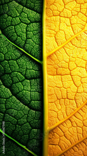 a yellow and green leaf texture background