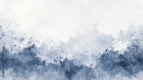 Vector abstract blue watercolor texture with soft cloudlike formations