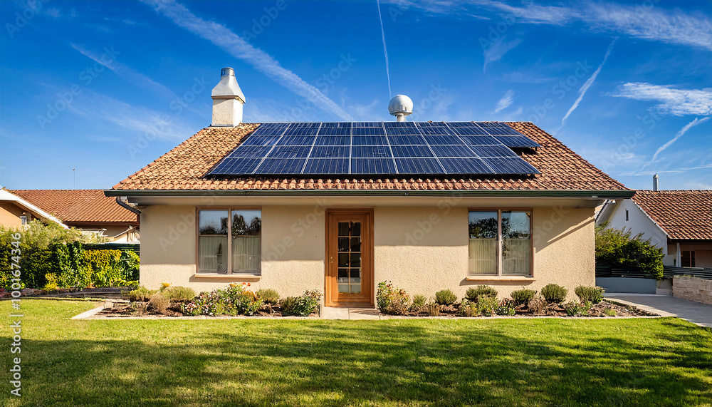 Average home with solar panels