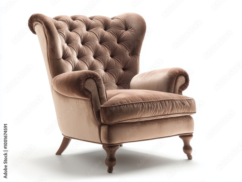 Stylish High Back Tufted Armchair Design Stylish High Back Tufted Armchair Design