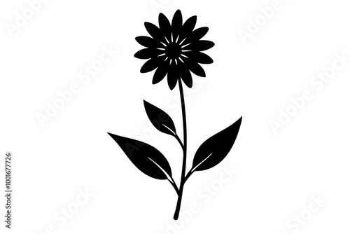 Flower silhouette vector illustration perfect for design and art projects