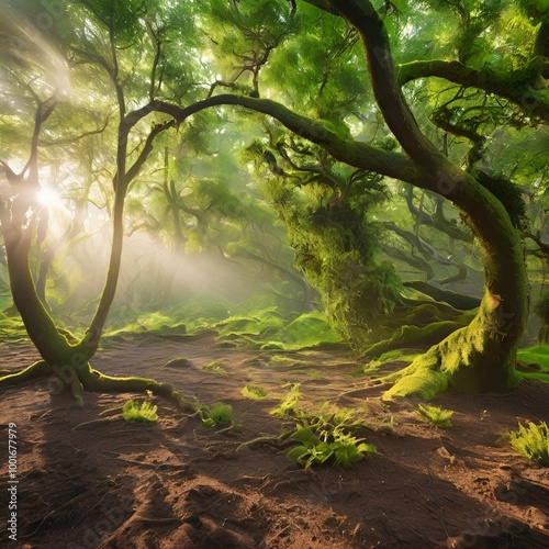 morning in the forest Green City future world eco friendly community restored nature 