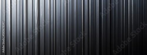  Black corrugated metal texture. Wall wooden vertical panels. Dark steel roof sheet. Wood siding for construction. 