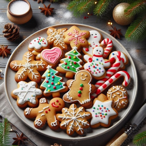 christmas gingerbread cookies photo