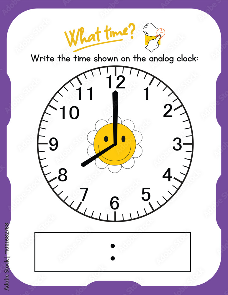Obraz premium time worksheets for kids