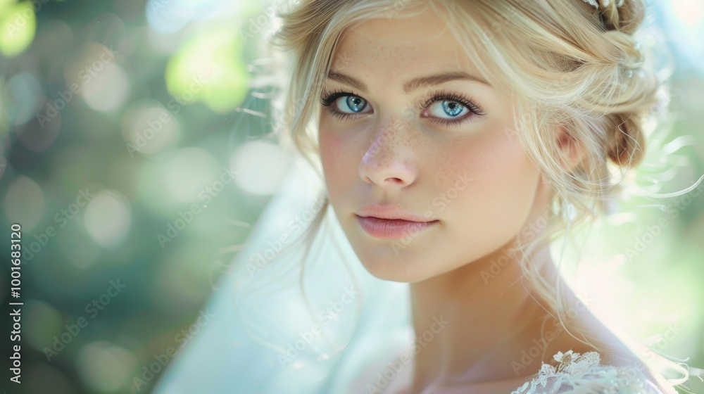 Portrait of a young woman with blonde hair and striking blue eyes, captured in soft natural light. The serene expression and gentle background create a dreamy and elegant atmosphere. Portrait of a young woman with blonde hair and striking blue eyes, captured in soft natural light. The serene expression and gentle background create a dreamy and elegant atmosphere.