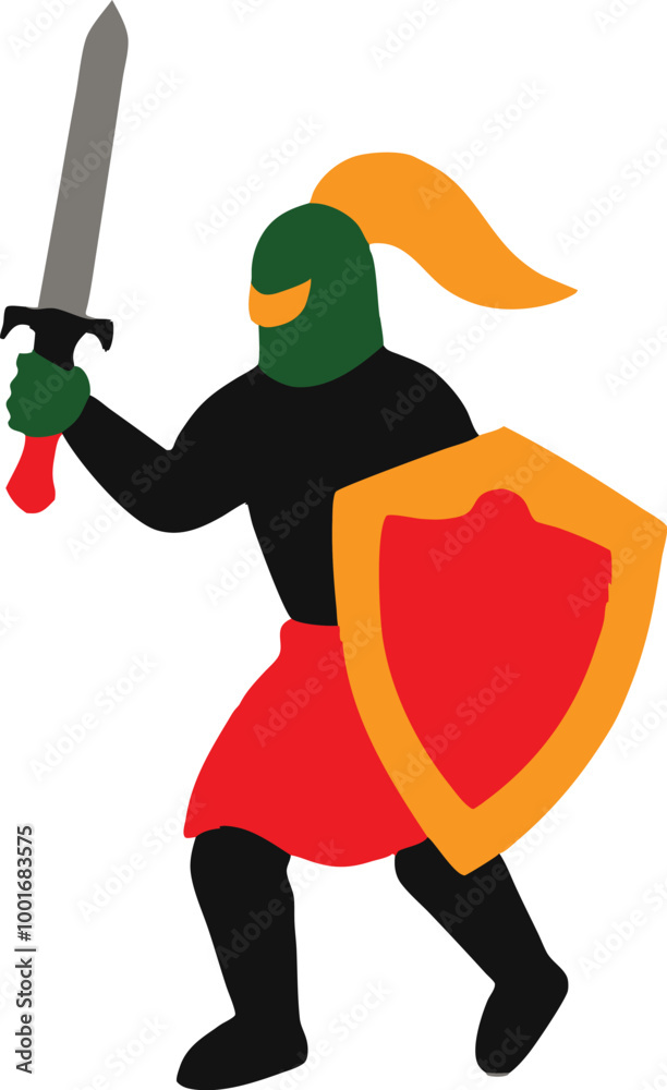 Legendary Knight with Shield and Sword Vector Design for Valor
Legendary Knight with Shield and Sword Vector Design for Valor