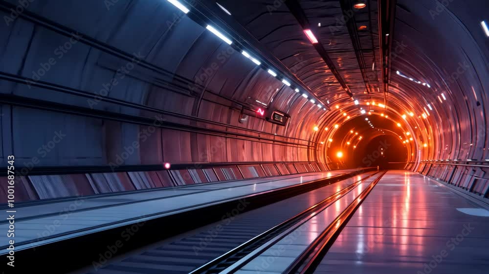 Futuristic metro tunnel with neon pink heart symbol and glowing orange lights, creating a sci-fi atmosphere of love and connection.
Futuristic metro tunnel with neon pink heart symbol and glowing orange lights, creating a sci-fi atmosphere of love and connection.