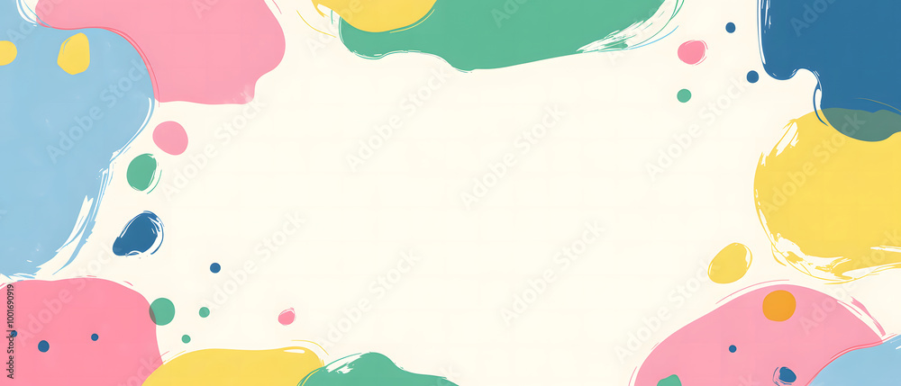 Fototapeta premium Vibrant Color Splashes on White Background - Abstract Art Concept