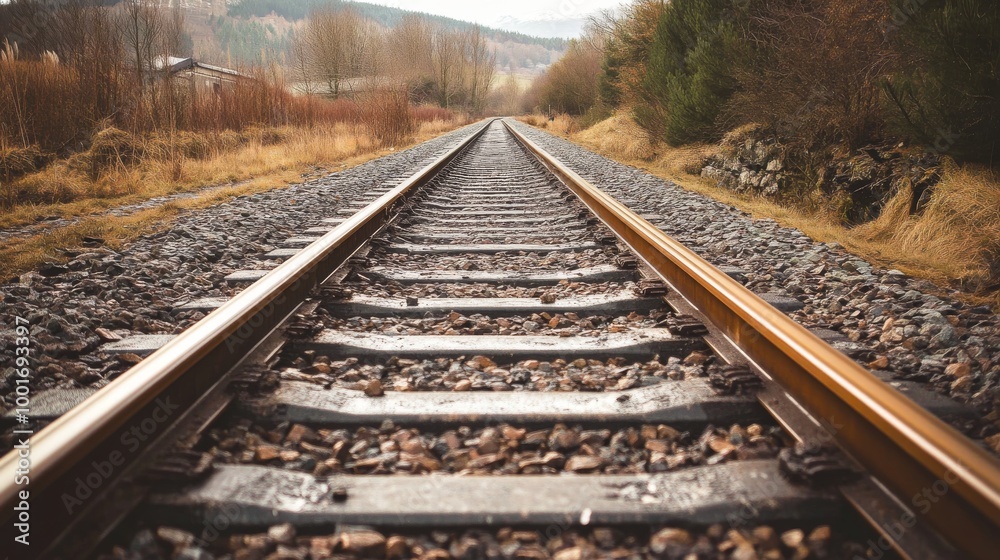 This is a train track where two lines meet. This is a train track where two lines meet.