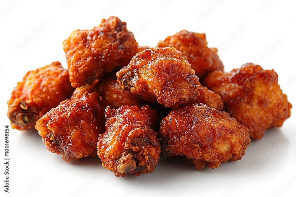 A pile of fried chicken wings A pile of fried chicken wings