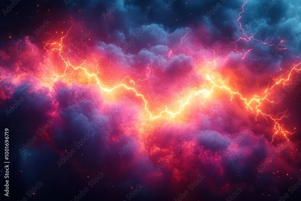 dynamic 3d rendering of a colorful lightning strike showcasing a powerful and electrifying element against a dark backdrop emphasizing motion and energy in the composition dynamic 3d rendering of a colorful lightning strike showcasing a powerful and electrifying element against a dark backdrop emphasizing motion and energy in the composition