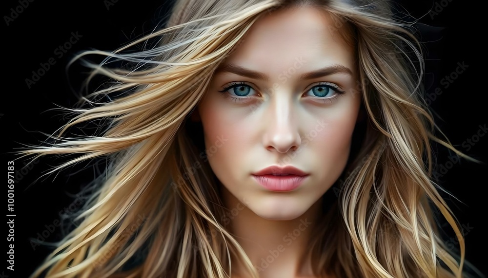 young woman confidently shows her clear and no make-up skin in a candid portrait young woman confidently shows her clear and no make-up skin in a candid portrait