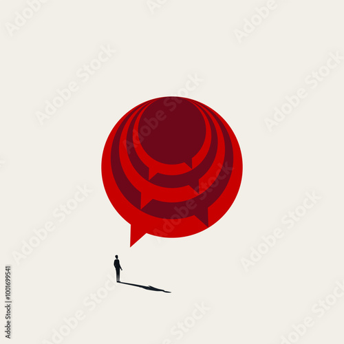 Business communication vector concept. Symbol of conversation, dialogue, discussion. Minimal design eps10 illustration.