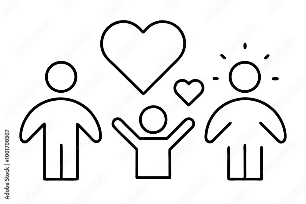 Set of line icons related to charity, donation, social responsibility, friendship, love, Editable stroke. Vector illustration Set of line icons related to charity, donation, social responsibility, friendship, love, Editable stroke. Vector illustration
