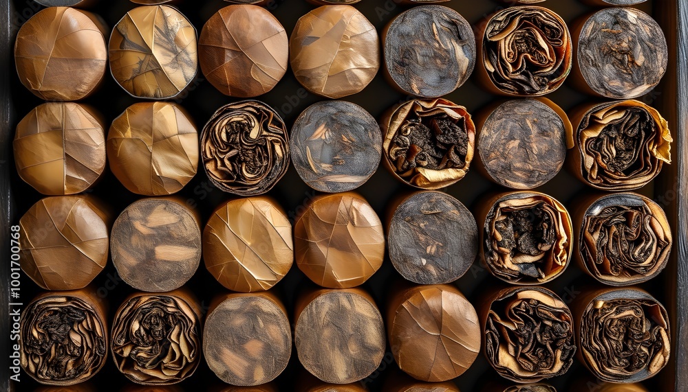 Intricate Display of Premium Cigars Highlighting Texture and Artistry ...