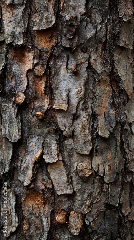A detailed texture of tree bark, emphasizing the natural patterns and rich colors, with a soft background for contrast A detailed texture of tree bark, emphasizing the natural patterns and rich colors, with a soft background for contrast