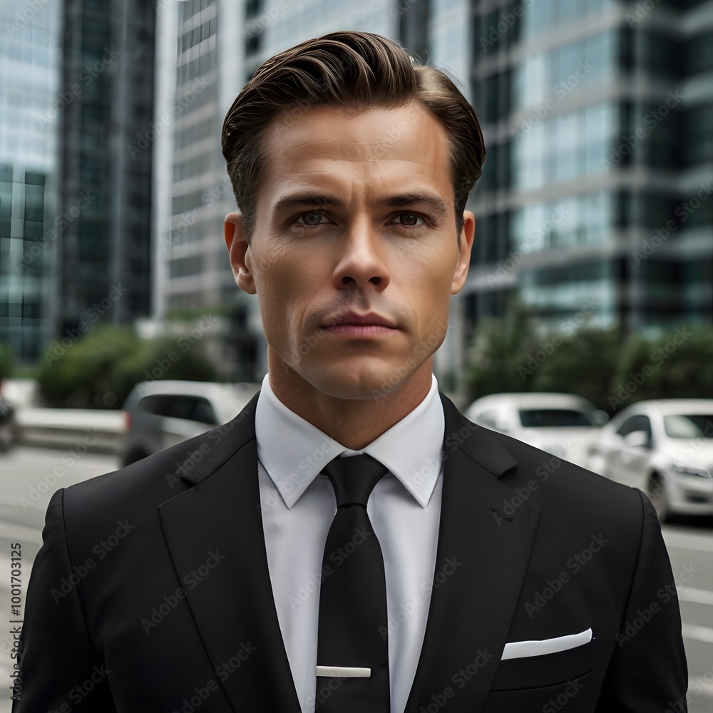 Portrait of a businessman. A corporate man Ai generated image. Portrait of a businessman. A corporate man Ai generated image.