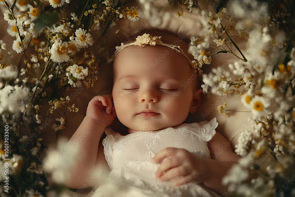A small newborn baby, delicate and peaceful, symbolizing new life, innocence, and the beginning of a beautiful journey
A small newborn baby, delicate and peaceful, symbolizing new life, innocence, and the beginning of a beautiful journey